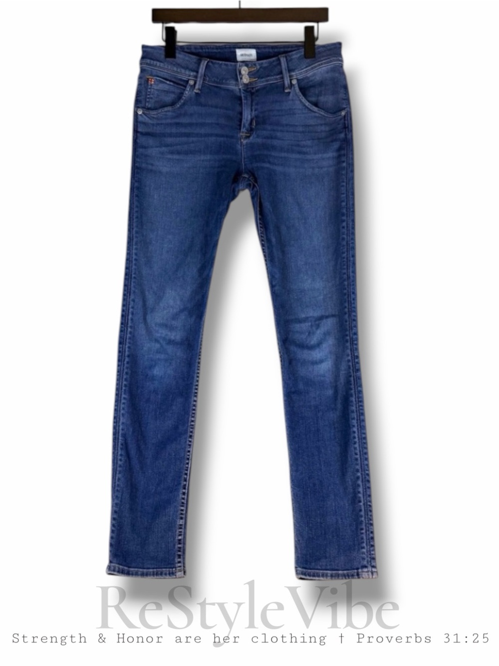 HUDSON Women’s Size 29 Denim Jeans Collin Skinny Style Fit Stretch Mid Rise
